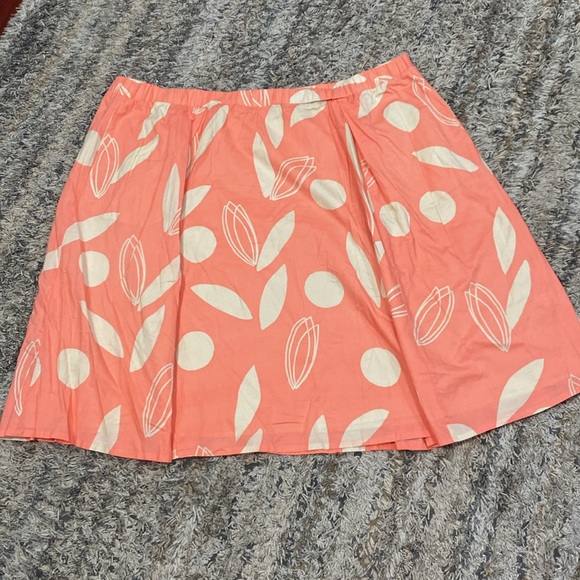 Lane Bryant floral print a line skirt with pockets size 22/24 pull on cotton - Picture 7 of 9